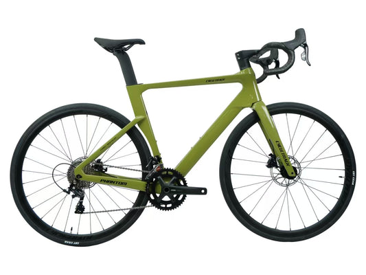 the green color road bike:shimano groupset choosed as you need.