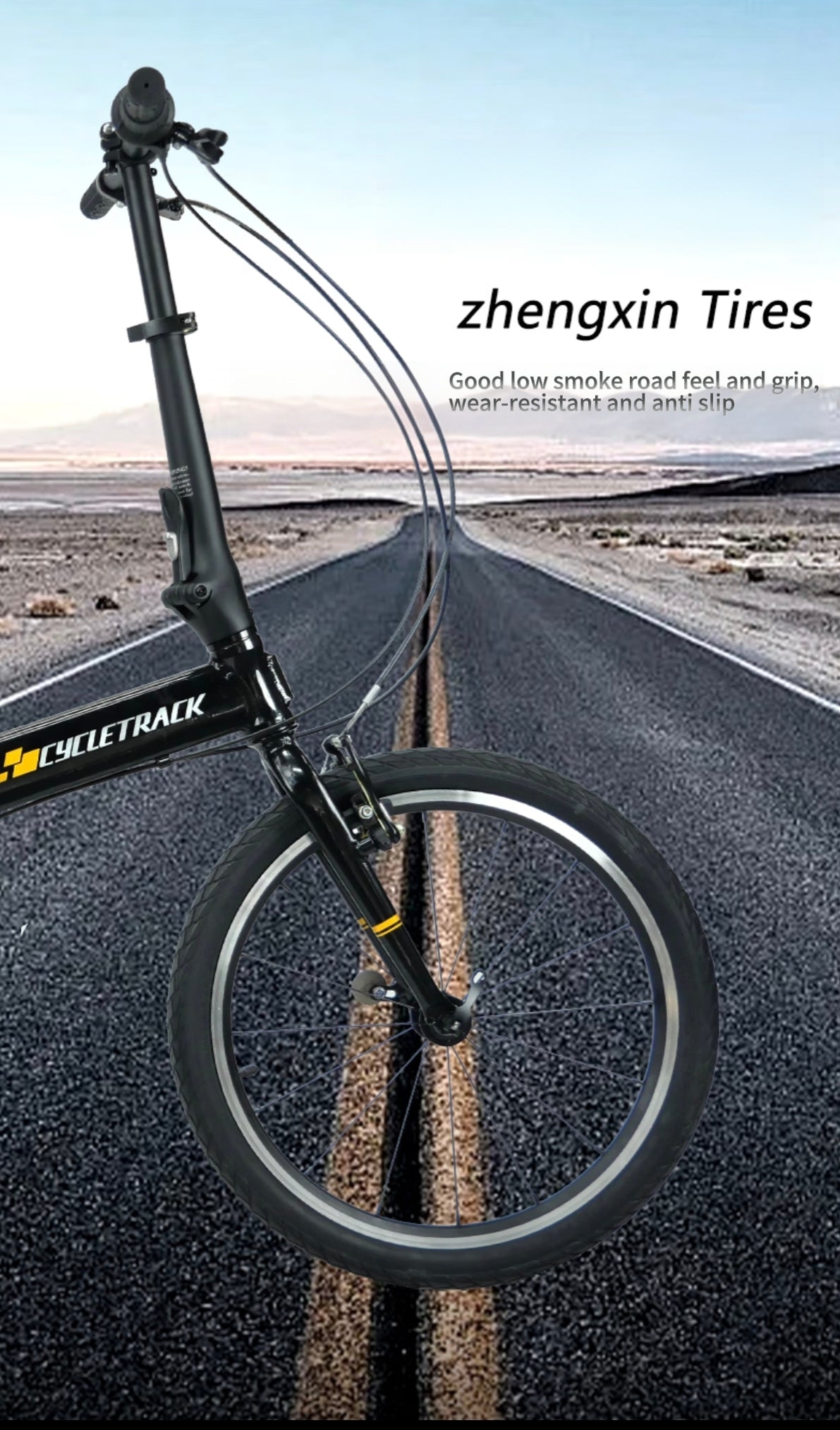 Cycletrack - S7 20 Inch Folding Bike - 7 - Speed Aluminium Alloy, Smooth Shifting & Reliable Braking
