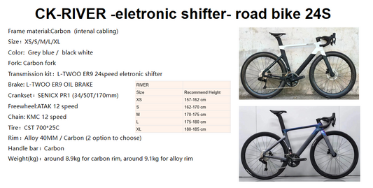 The advantages of the L-TWOO ER9 electronic shifting for road bikes（cycletrack model river）