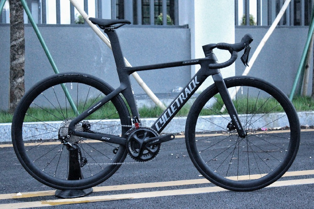 Cycletrack Sea Propel Disc Alloy Rim Internal Cabling Full Carbon Transmission 22 Speed EDS Road Bike