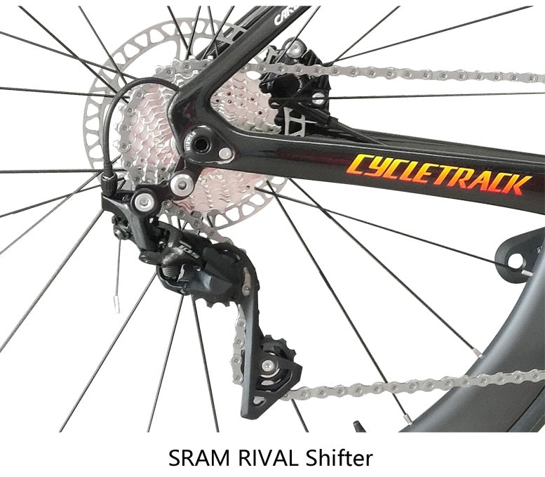 Cycletrack DEMO Carbon Fibre 700C 22 Speed Road Bike With SRAM Rival Setting