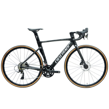 Cycletrack CK-Flash Adults 700C 24 Speed Aluminium Alloy Aero Racing Road Bike Bicycle for Men Women with Alloy Bearing Hub