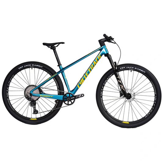 Cycletrack Knight Unisex Carbon Fiber Mountain Bike with 12-Speed and Hydraulic Disc Brakes