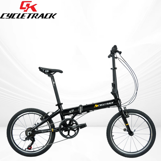 Cycletrack - S7 20 Inch Folding Bike - 7 - Speed Aluminium Alloy, Smooth Shifting & Reliable Braking