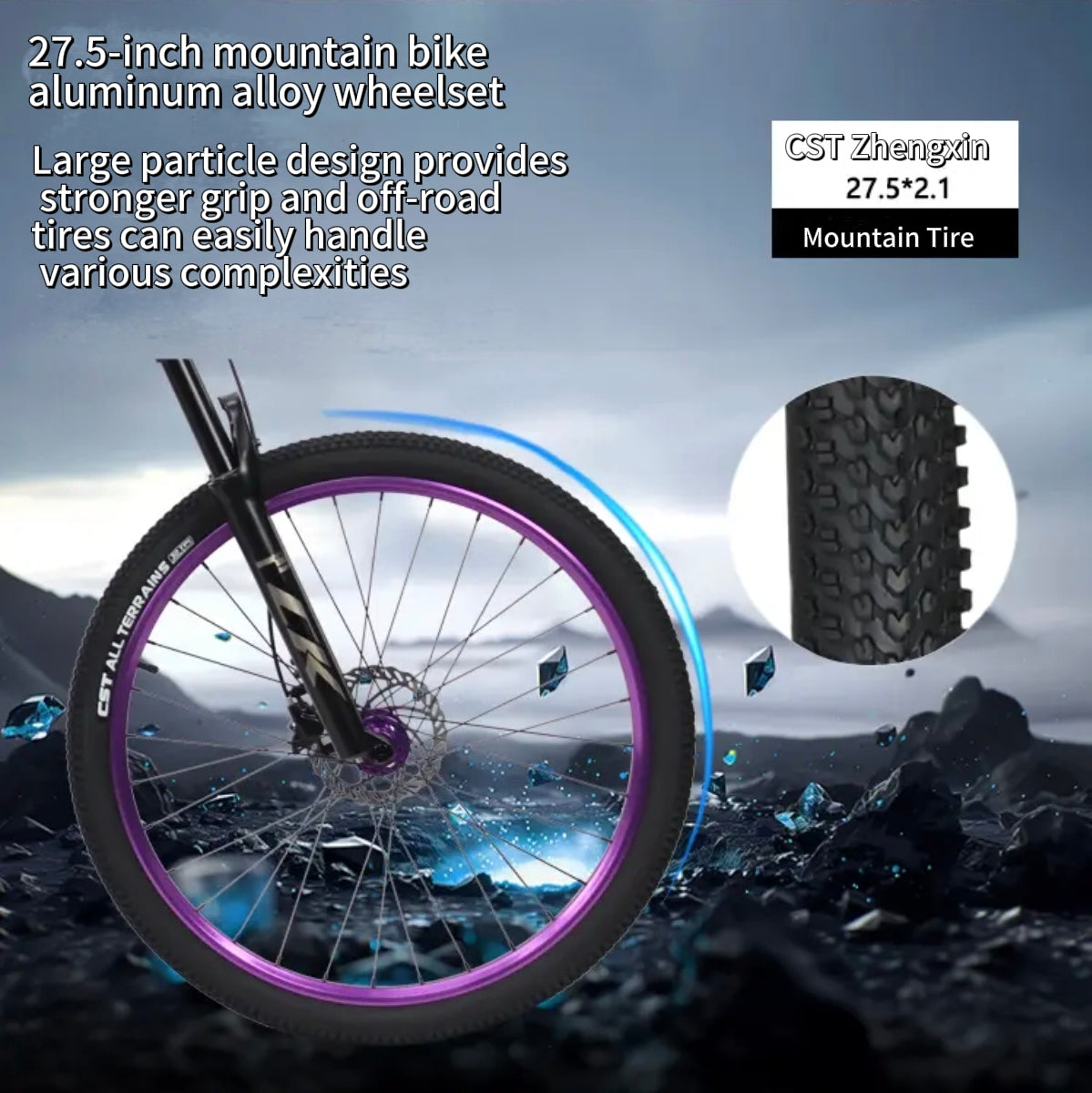 Cycletrack- FLUX200 10 - Speed Suspension MTB Bike | Lightweight Aluminum Alloy Mountain Bicycle